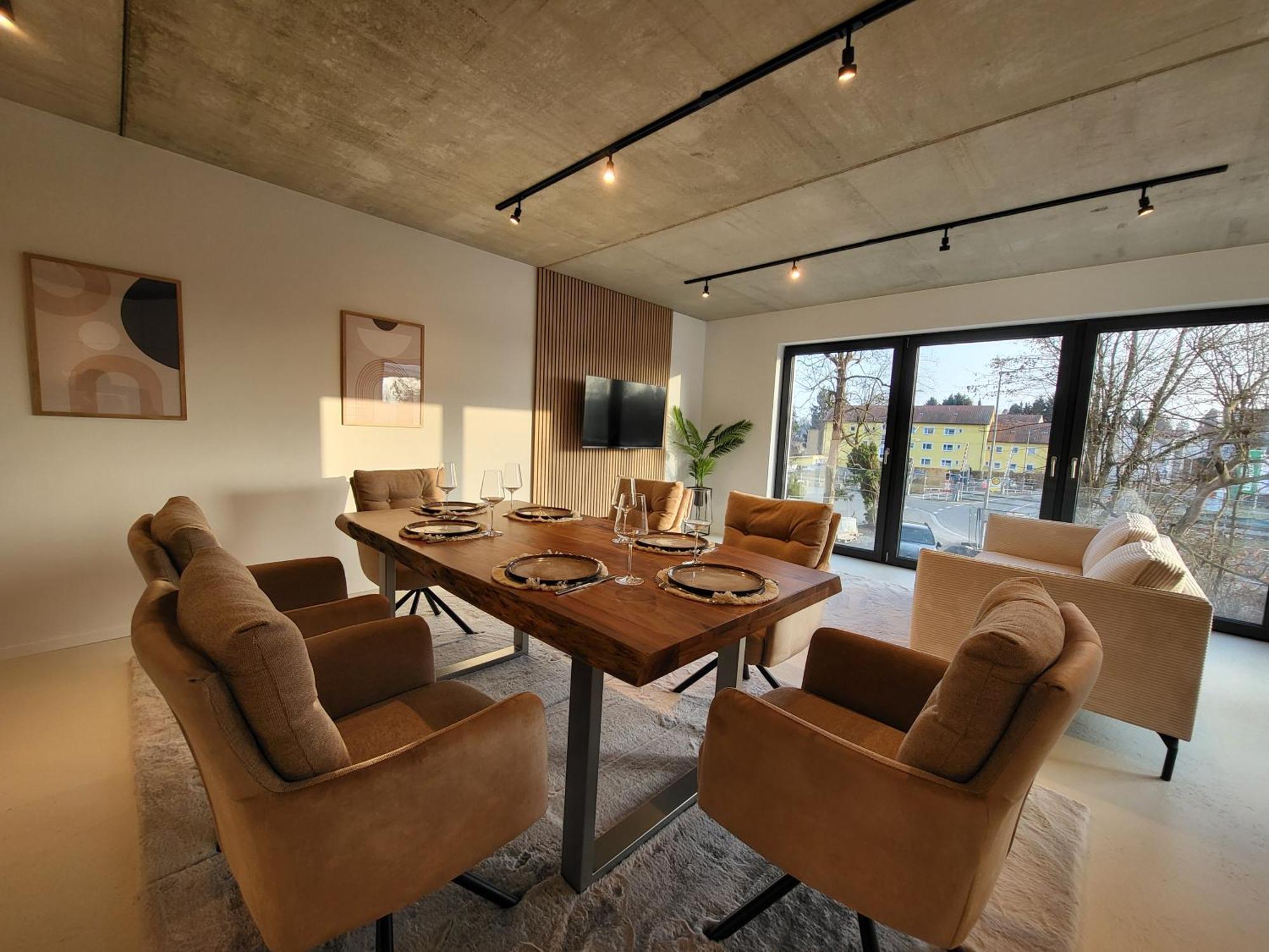 Sioux: Stilvolles Designapartment Am Bodensee Bodolz Bagian luar foto